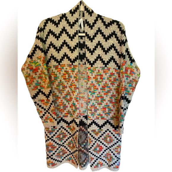 Women’s Dreamers  by Debut Long Cardigan Sweater Navajo Print Size S/M Small - Picture 1 of 6